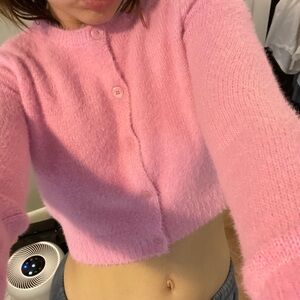 KIMCHI BLUE URBAN OUTFITTERS PINK CARDIGAN